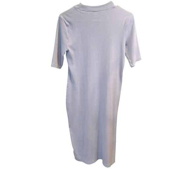 Anthropologie Daily Practice Slim Mock Neck Midi Dress Sky Blue Size S - Picture 3 of 5